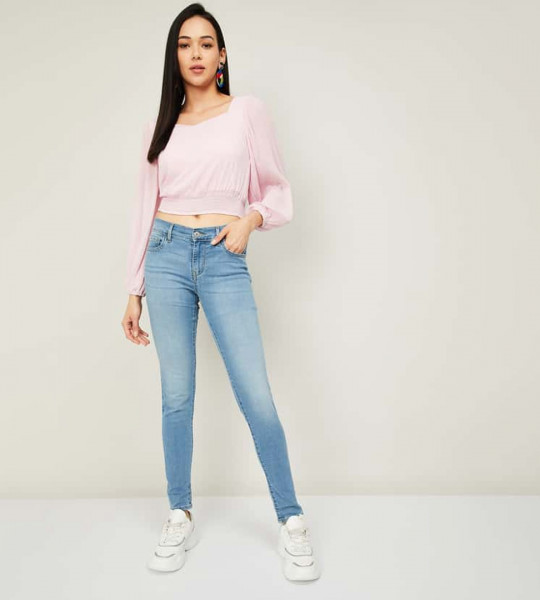 Women Skinny Fit Stonewashed Jeans