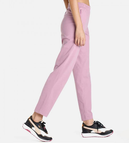 Women Solid Full-Length Elasticated Track Pants